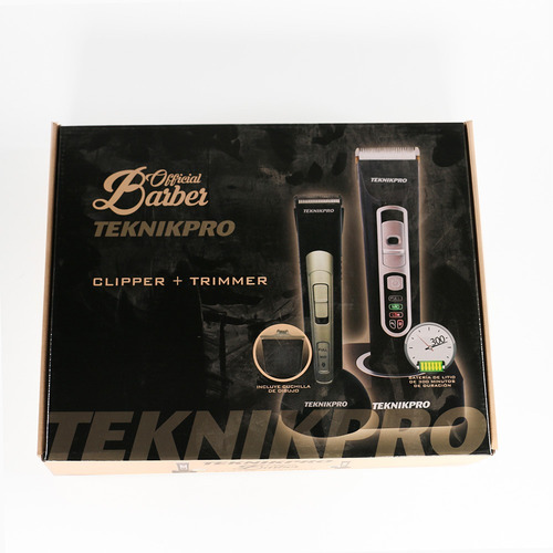 Máquina Corte Patillera Profesional Teknikpro Set Barberia