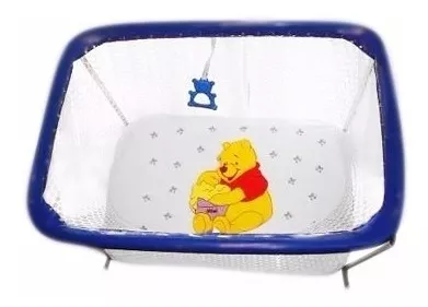 Corralito Grande Bebe Disney Pooh Plegable Reforzado Pvc