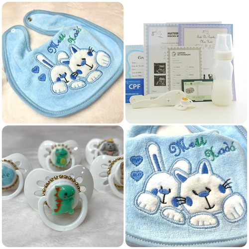Kit 2 Chupeta + Mamadeira + 2 Fraldas