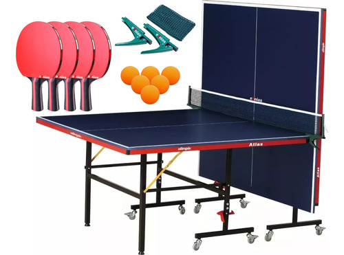 Mesa De Ping Pong Con Malla Plegable 