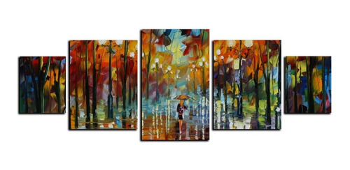 Imagen 2 de 2 de Cuadro 130x50cms 5pzs Decorativo Camino 2 !