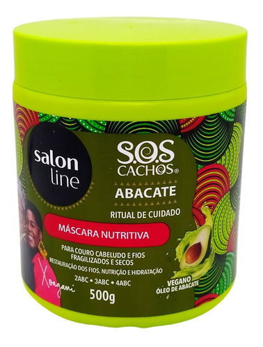 Máscara Nutritiva Capilar Salon Line Sos Cachos Abacate 500g