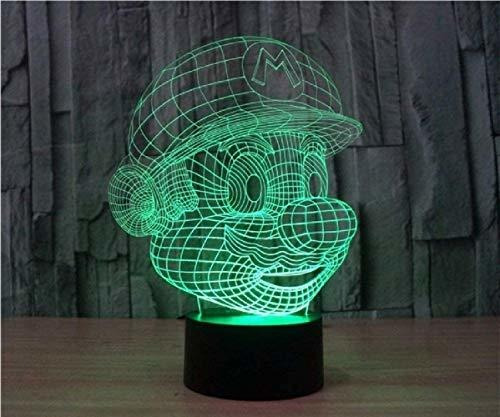 Luz De Ilusion Optica 3d 7 Colores Interruptor Tactil