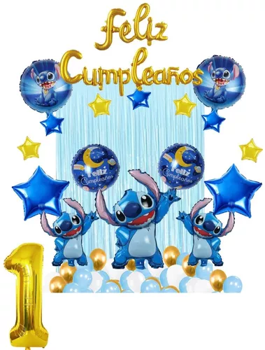 Decoración de Feliz Cumpleaños de Stitch para niña, globos de