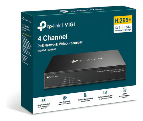 Grabador Nvr Ip 8ch Hasta 5mp Tp-link Vigi Nvr1004h-4p