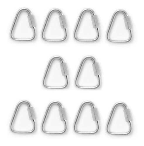 5 Malha Rápida Aço Zincado Triangular 8mm Trava Rosca 25kn