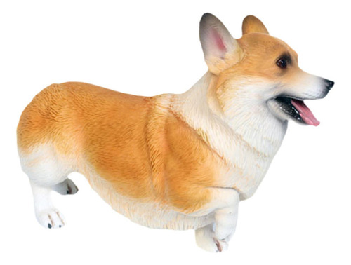 Cyt Estatua Perro Corgi, Figura Perro, Amarilla