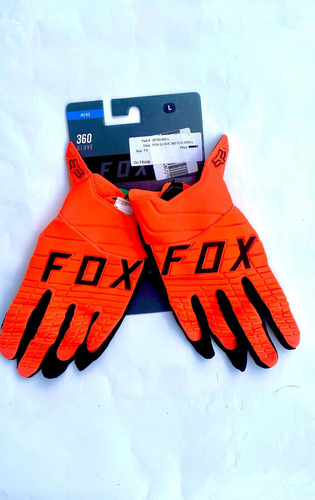 Imagen 1 de 2 de Guantes Fox 360 Color Flo Naranja Talla L Y Xl
