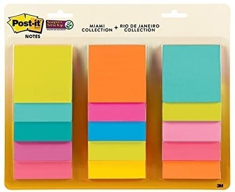 Post-it Super Sticky Notes, 3 X 3 In, 15 Blocs 2x