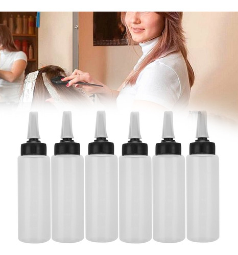 * Frasco Hair Salon Squeeze, 6 Peças, Aplicador De Shampoo