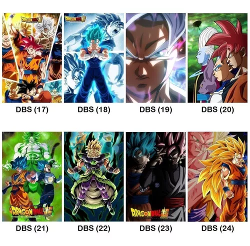 Placa decorativa 29x20 anime dragon ball super saiyajins