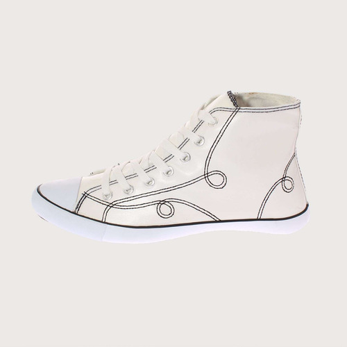 Zapatilla Lona Blanco Vía Franca Art. 5dsco1086blanco