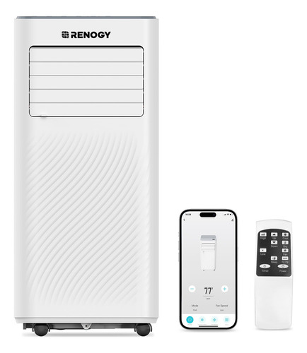 Renogy Aire Acondicionado Portátil De 8,000 Btu, Habilitad. Color Blanco
