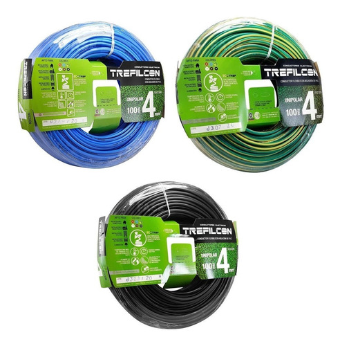 Cable Unipolar Trefilcon 4.0 Mm Certificado Iram 3 X 25 Mts