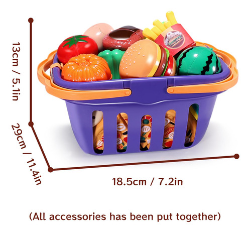 Set De Juego Para Cortar Risuntoy Kids Deluxe Con Comida Reb