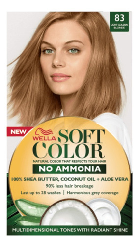 Kit Tintura Wella Professionals  Soft color Tinte de cabello tono 83 rubio claro dorado para cabello