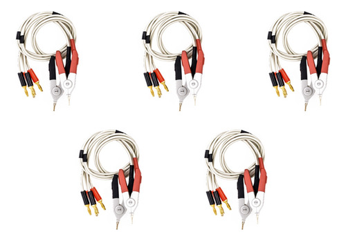 Cable Aislante Tipo Banana Plug Clips, 5 Pares, Lcr, De Baja