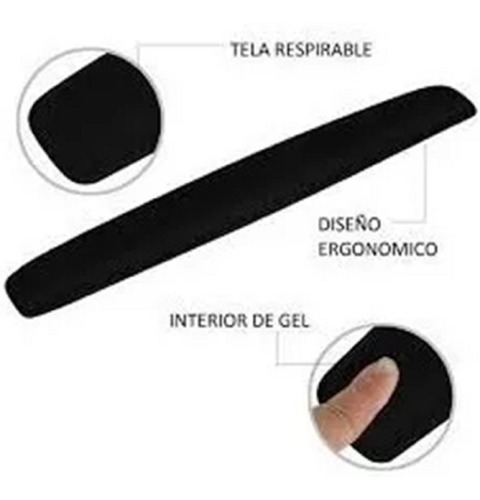 Imagen 5 de 6 de Pad Gel Descansa Muñecas Teclado Soporte Ergonómico Wit 44cm