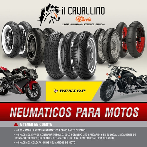 Imagen 2 de 4 de Cubierta Moto Dunlop D907 120 90 18 Trasera 65p Cavallino