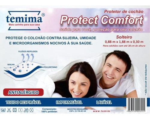 Protetor De Colchão Impermeável Solteiro Protect Comfort Tem Cor Branco