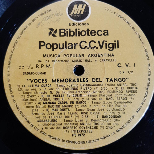 Sin Tapa Disco Voces Memorables Tango Orq Tipicas Vigil 1 T0