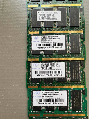 Memoria Ram Nanya Pc2700 256 Mb So-dimm 133 Mhz Ddr (Usado)