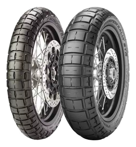 Par Pneu Moto 120/70r17 + 140/80r17 Scorpion Rally Str