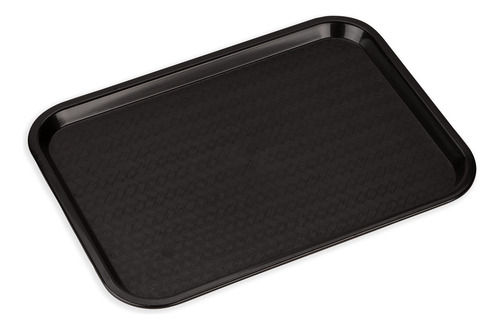 Bandeja De Plástico Negra Para Cafetería 40 X 30 Cm Libre Bp