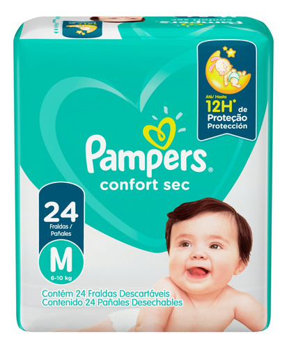 Fraldas Pampers Confort Sec M