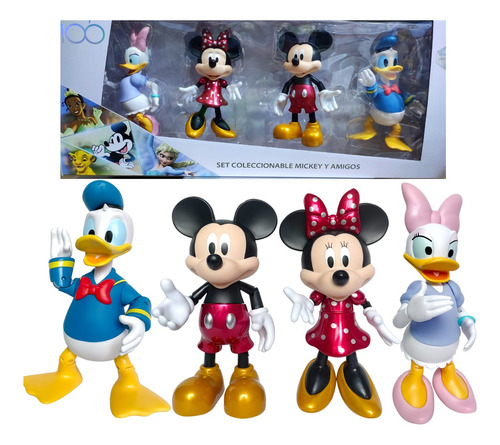 Set De Figuras Articulables Mickey Mouse Y Sus Amigos 4pcs D