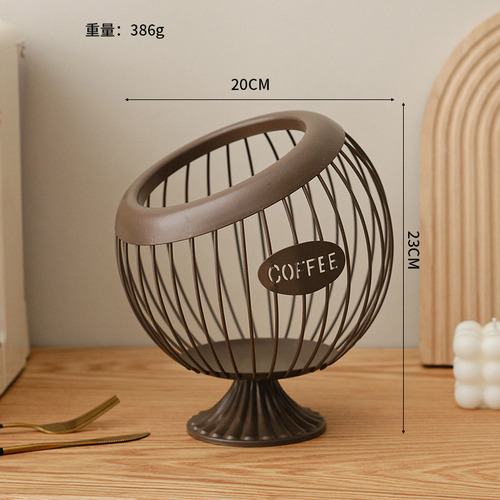 Directo De Fábrica Creativa Cesta De Frutas De Hierro Café