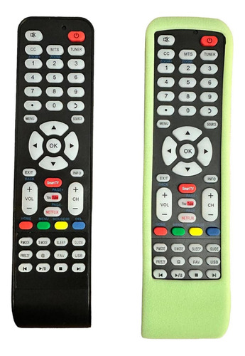 Control Letras Azules Compatible Con Daewoo Smart Tv +funda