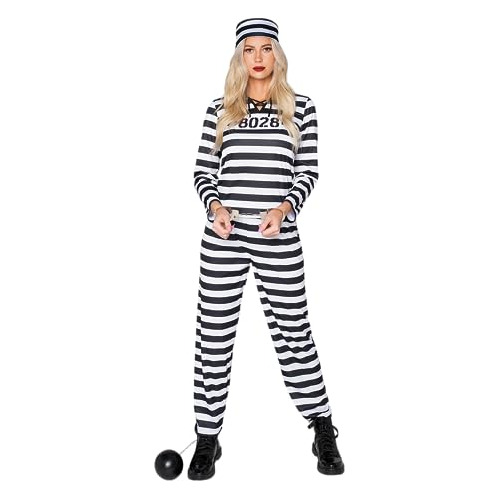 Disfraz De Prisionera Mujer Adulta Halloween, Fiesta De...