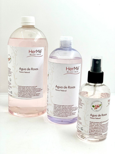 Imagen 2 de 4 de Agua De Rosas Tónico Natural X 1 Lt.