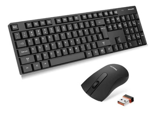 Combo Teclado + Mouse Inalambrico Usb Philips C501 Pc Note