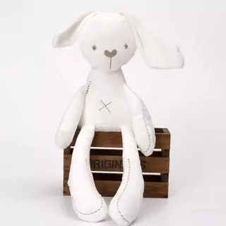 Conejo Felpa Niños Decoracion 40 Cms Blanco Gris Peluche