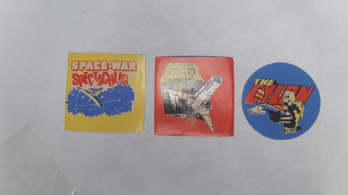 Lote 3 Stickers Antiguos Dec 80/90 Estilo Galaxia Space Gala