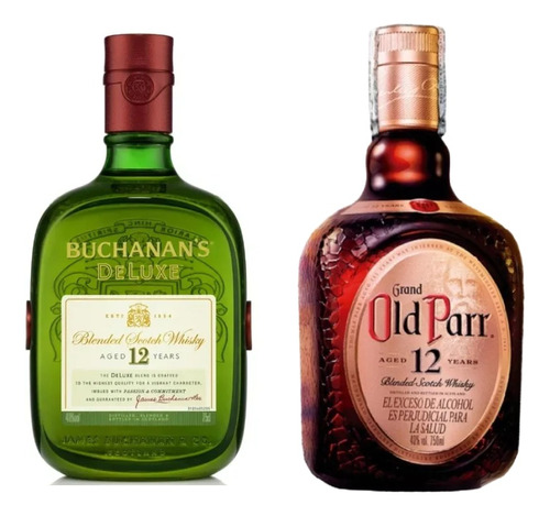 Whisky Buchanan's 12 Años + Old Parr 12 Años Zetta Bebidas