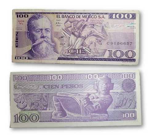 Billete De Cien Pesos Mexicanos ($100), De Colección