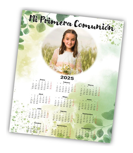 Souvenirs De Calendario Con Foto Y Iman X 25 Unid, 19x14 Cm
