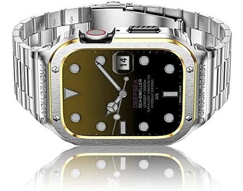 Correa De Acero Inox Para Apple Watch 8/7 41mm 6/5/4 40mm