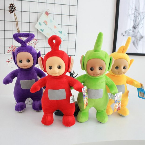 2 Muñecas Súper Suaves De Peluche Corto Teletubbies De Pie R