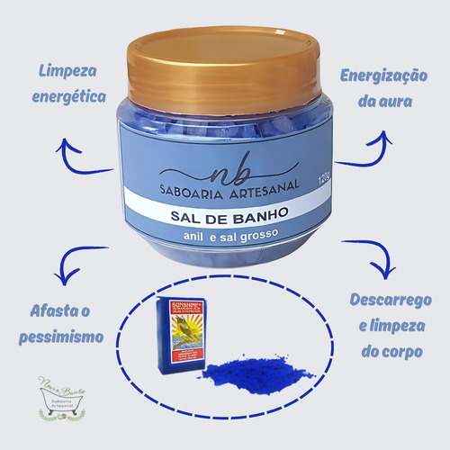 Sal De Banho Anil Wagi Com Sal Grosso Afasta Negatividade
