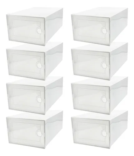 Pack 6 Cajas Organizadoras De Zapatos Apilables Multiuso A