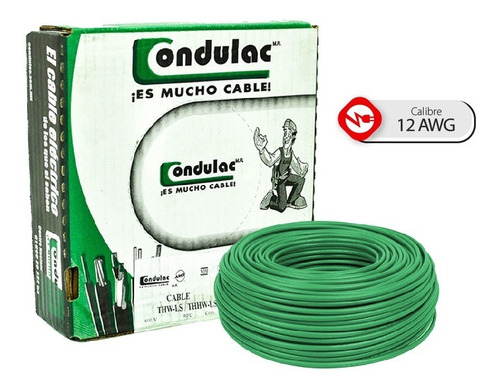 Imagen 2 de 8 de Caja 100 Mts Cable Rojo Thw Cal 12 Awg 100%cobre Condulac