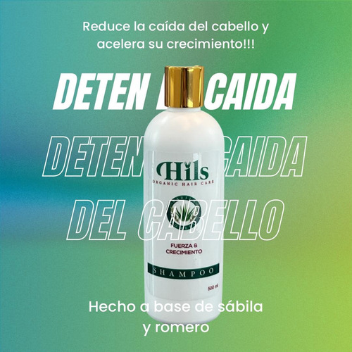 Shampoo Hils Sábila Y Romero Para Crecimiento De Cabello