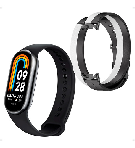 Xiaomi Mi Band 8 Más Malla De Cuero Doble - Otec