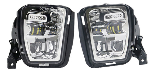 Faros Antiniebla Led Blancos Drl Bump, Color Plateado Para R