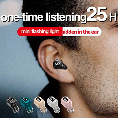 Mini Auricular Bluetooth Individual, Bluetooth 5.3 Azul