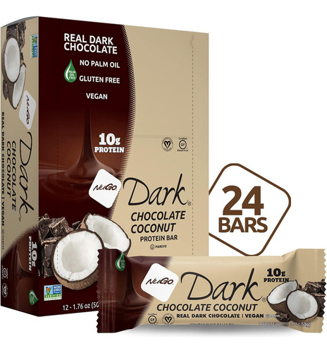 Nugo Chocolate Oscuro Con Coco, Barra De Proteína De 10 G, V